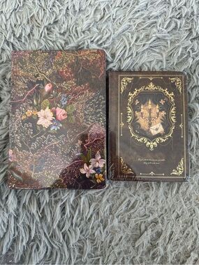 Ornate Floral Hardcover Journal Duo - Brown